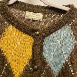 United Colors of Benetton Multicolor Argyle Cardigan